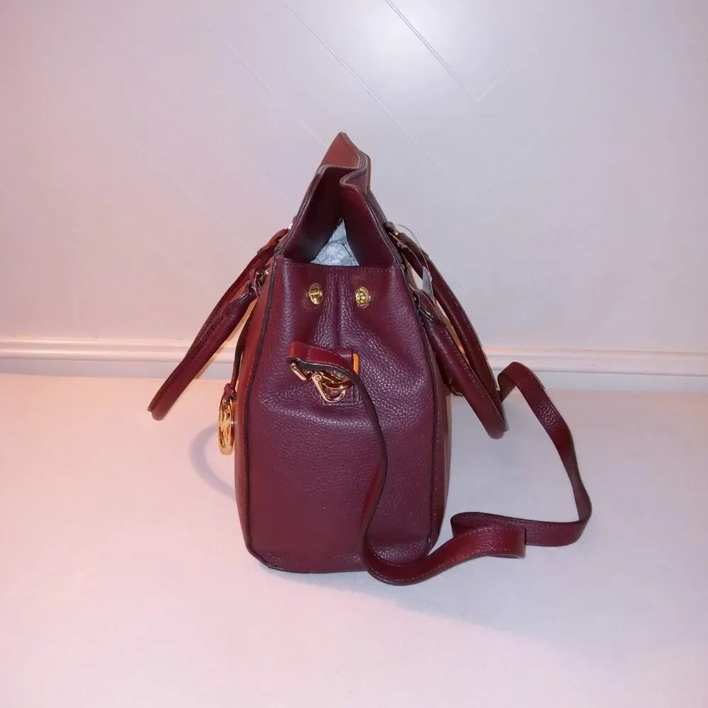 Michael Kors Astrid Claret Large Leather Satchel - Picture 5 of 15